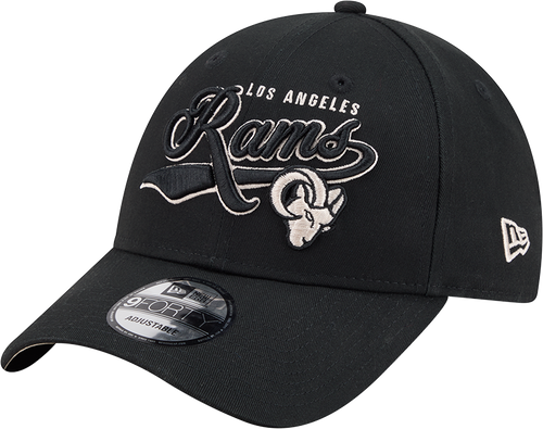 Los Angeles Rams New Era Melbourne Game 2026 9FORTY Black Script Cap