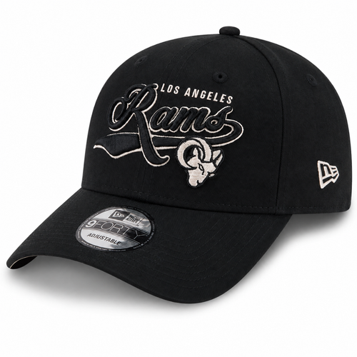 Los Angeles Rams New Era Melbourne Game 2026 9FORTY Black Script Cap