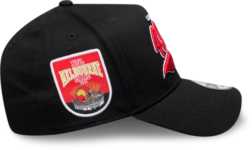 San Francisco 49ers New Era Melbourne Game 2026 9FORTY A-Frame Script Cap