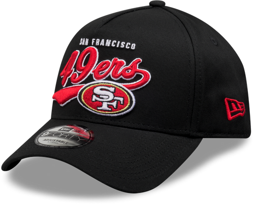 San Francisco 49ers New Era Melbourne Game 2026 9FORTY A-Frame Script Cap