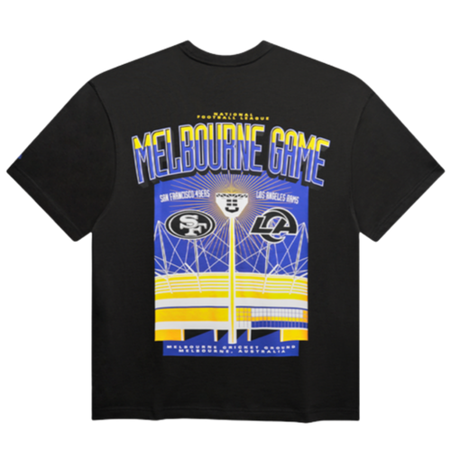 Los Angeles Rams New Era Melbourne Game 2026 Stadium Lights Black Tee
