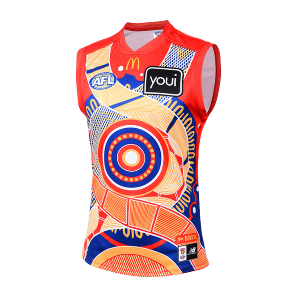 Brisbane Lions 2025 New Balance Youth Indigenous Away Guernsey Brisbane Lions 2025 New Balance Youth Indigenous Away Guernsey