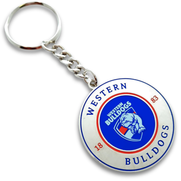 Western Bulldogs Round Logo Keyring