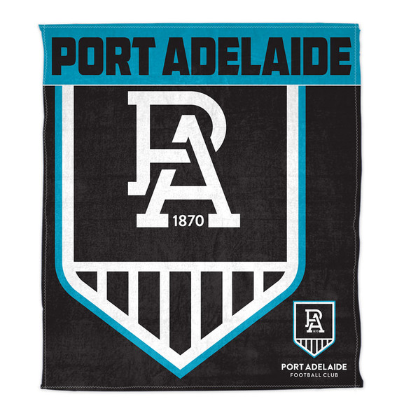 Port Adelaide Polar Fleece Blanket Port Adelaide Polar Fleece Blanket