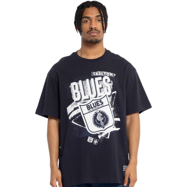 Carlton Mitchell & Ness Abstract Logo Tee