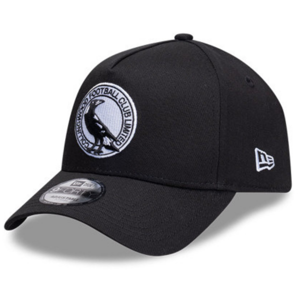 Collingwood New Era 9FORTY A-Frame Retro Black Cap