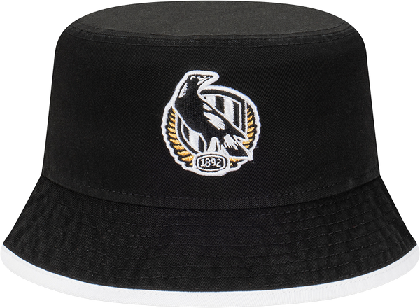Collingwood New Era Team Colour Bucket Hat Size M/L Collingwood New Era Team Colour Bucket Hat Size M/L