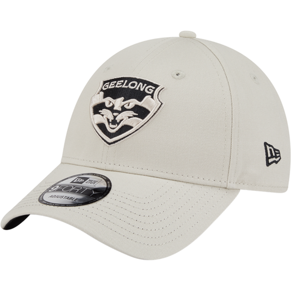 Geelong Cats New Era 9FORTY Stone & Black Cap