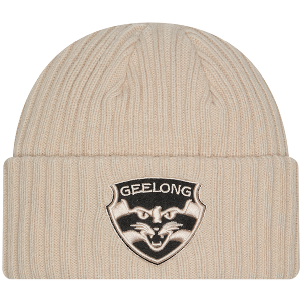 Geelong Cats New Era Stone & Black Beanie