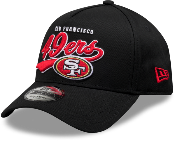 San Francisco 49ers New Era Melbourne Game 2026 9FORTY A-Frame Script Cap