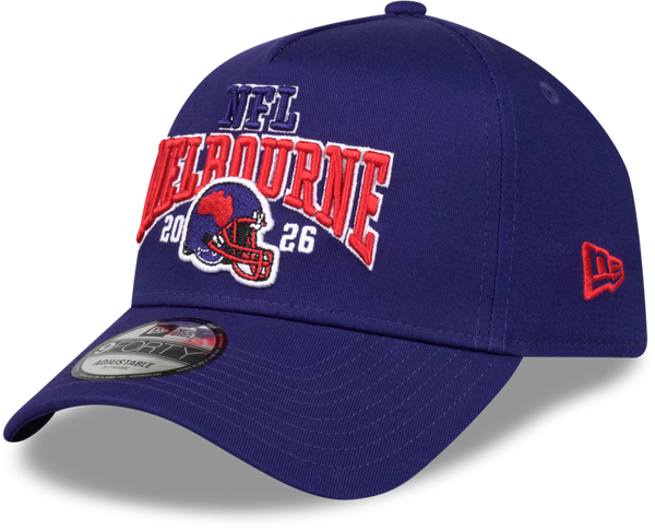 NFL Melbourne Game 2026 New Era 9FORTY A-Frame Blue Cap