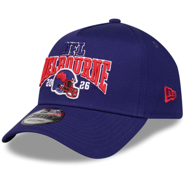 NFL Melbourne Game 2026 New Era 9FORTY A-Frame Blue Cap