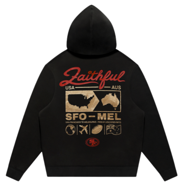 San Francisco 49ers New Era Melbourne Game 2026 SFO - MEL Hood