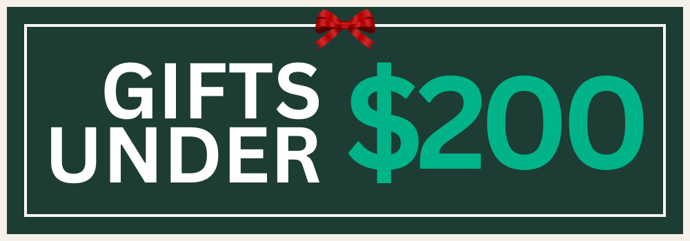MCG Shop Christmas Gift Guide, gifts $200 and under banner