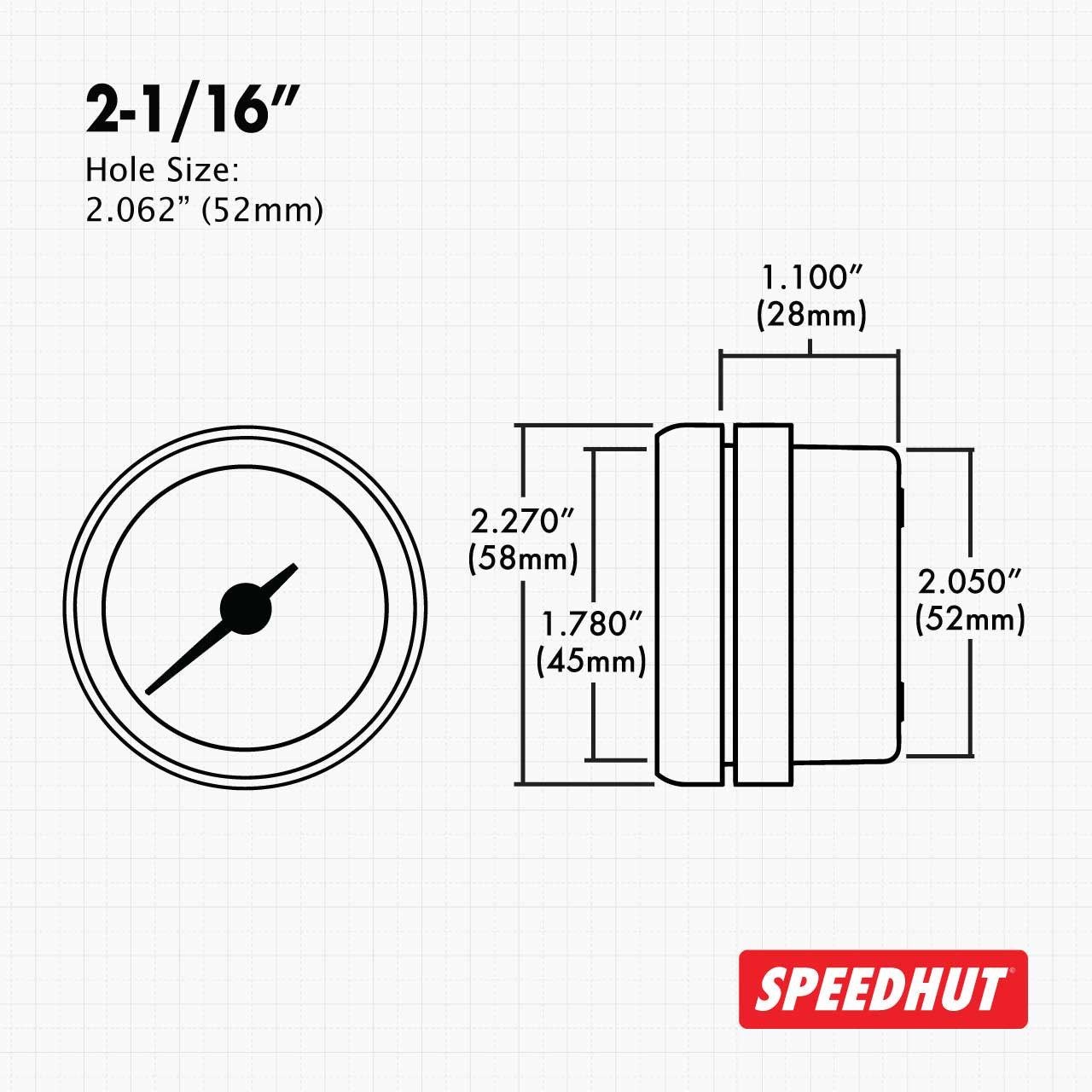 2-1/16" Freedom CAN-BUS Speedometer 160mph (For 2008 or Newer vehicles only)