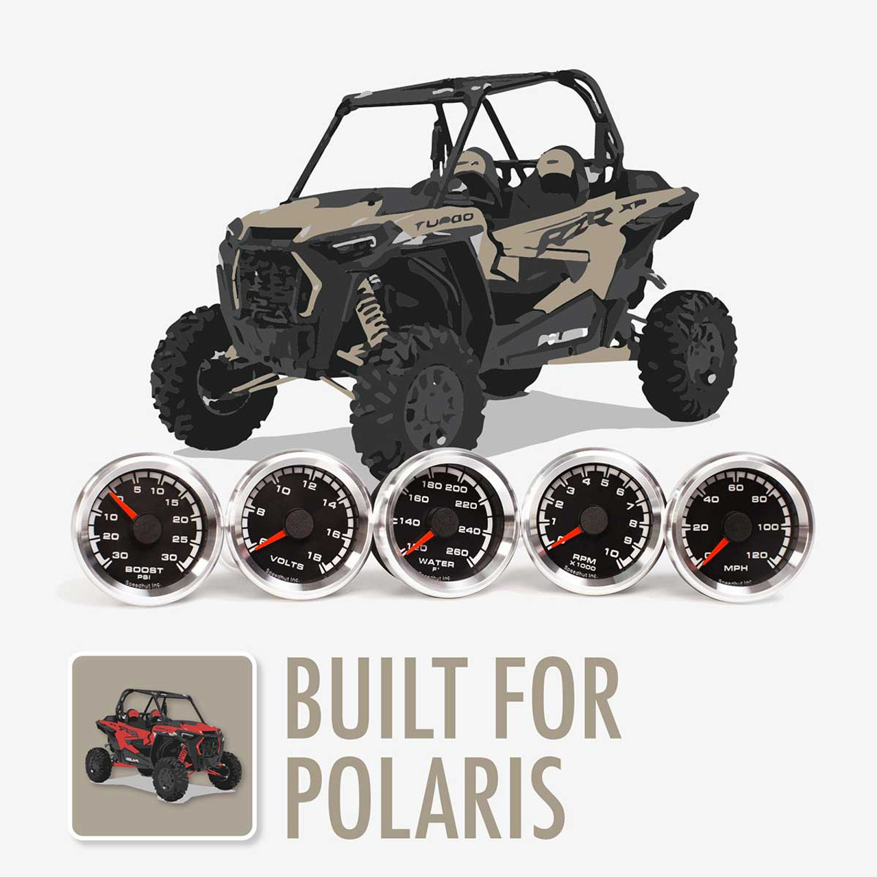2-1/16" Lynx Polaris RZR Speedometer 120mph 2-1/16" Lynx Polaris RZR Speedometer 120mph