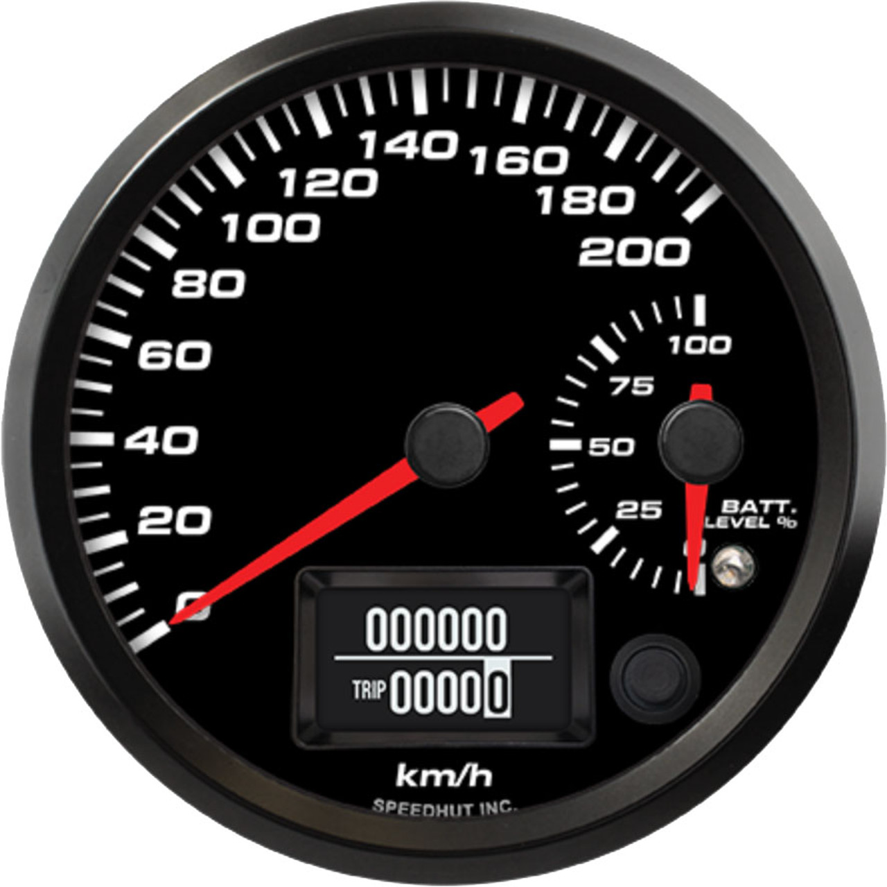 4" EV Dual Gauge (w/ warning) - 200 km/h Speedometer / Battery Level / SOC (Orion)