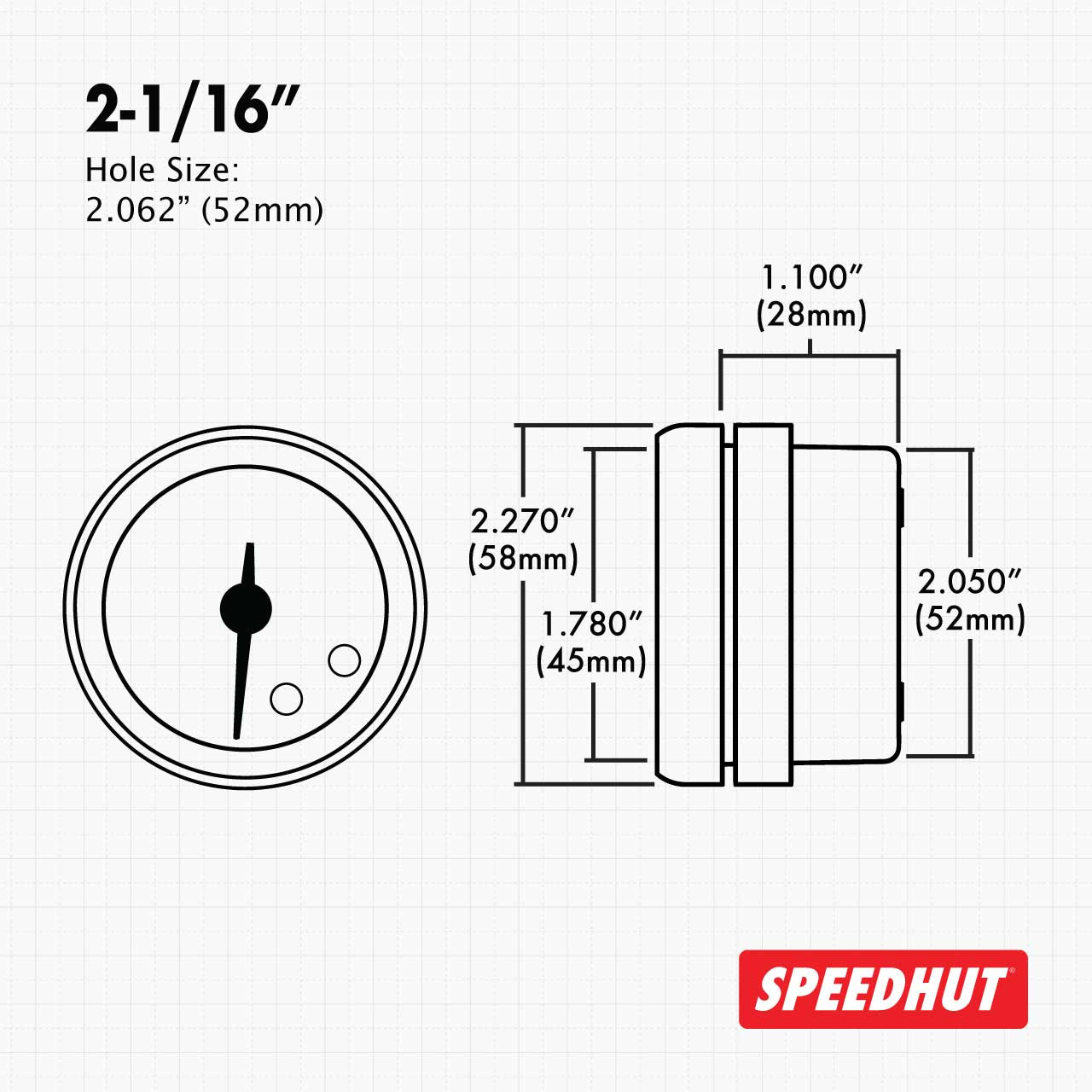 2-1/16" Boost Gauge 0-20 psi (w/ warning)