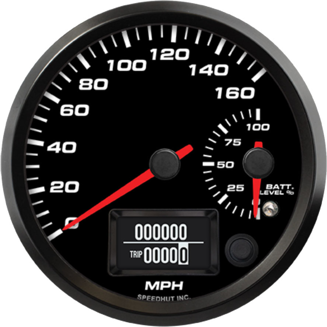 4" EV Dual Gauge (w/ warning) - 160 mph Speedometer / Battery Level / SOC (AEM)