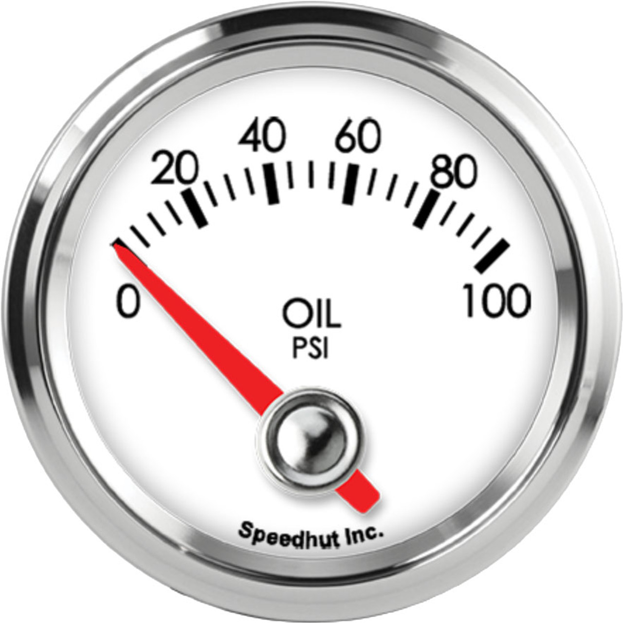 2-1/16" Classic Oil Pressure Gauge 0-100 psi (90 Degree Sweep)