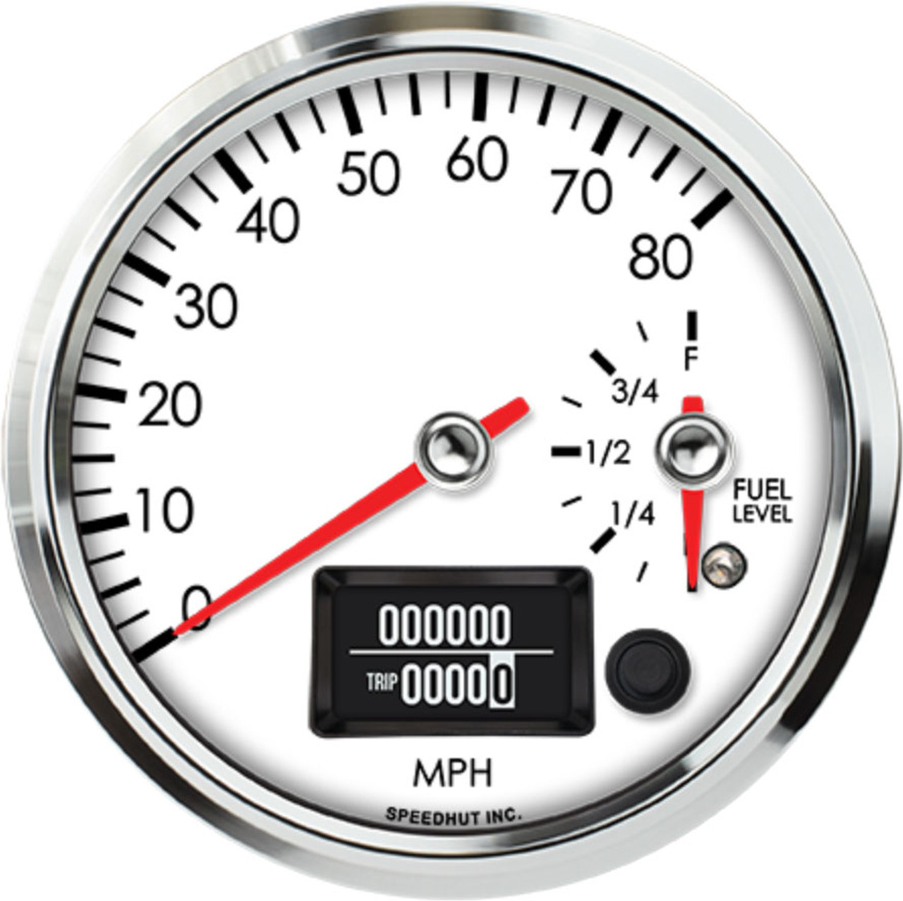 4-1/2" Dual Gauge - 80 mph GPS Speedometer / Fuel Level