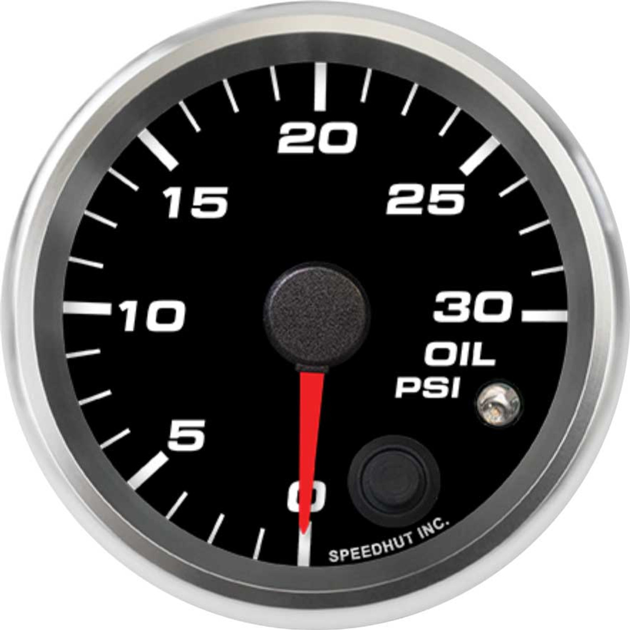 2-5/8" Oil Pressure Gauge 0-30 psi (w/ warning)