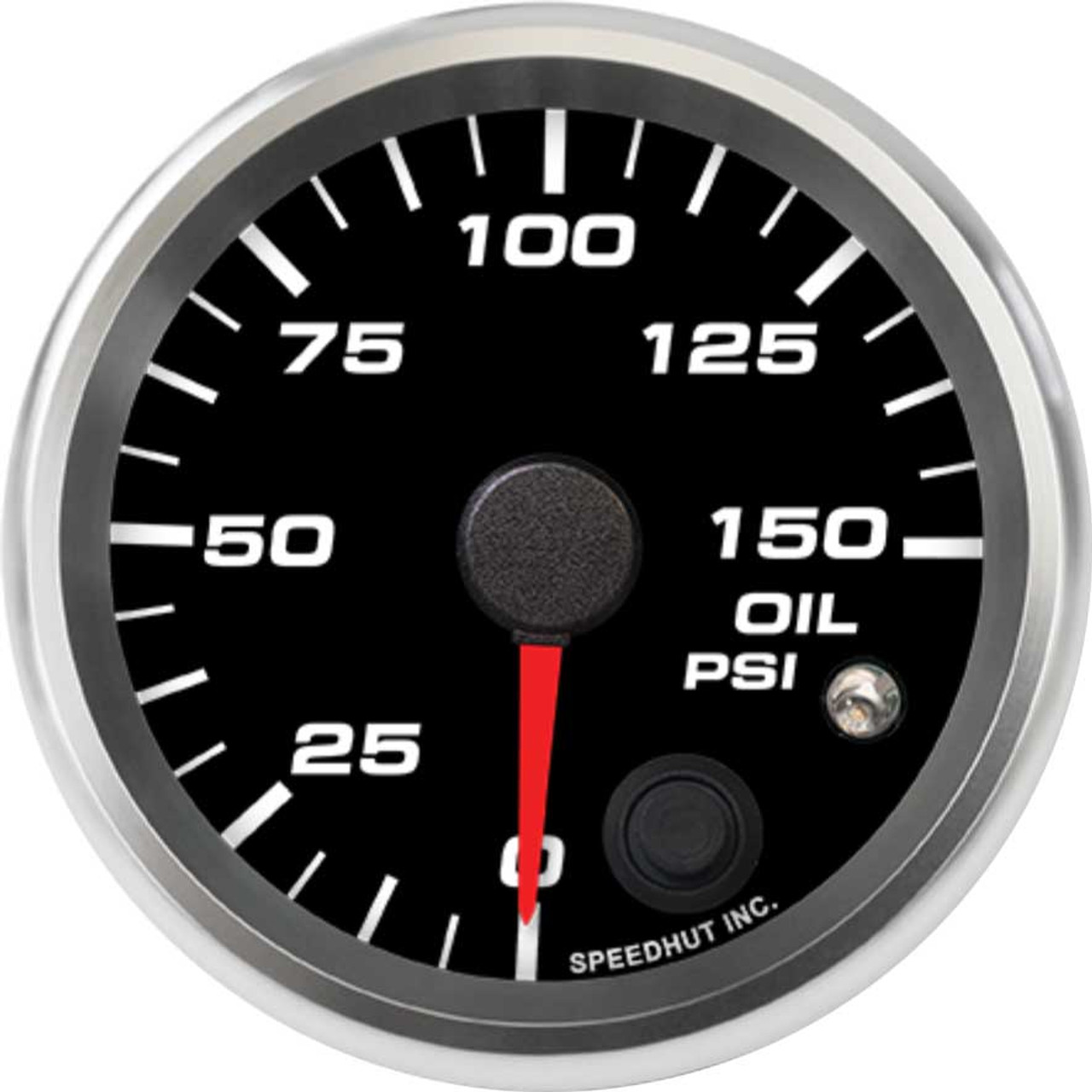 2-5/8" Oil Pressure Gauge 0-150 psi (w/ warning)