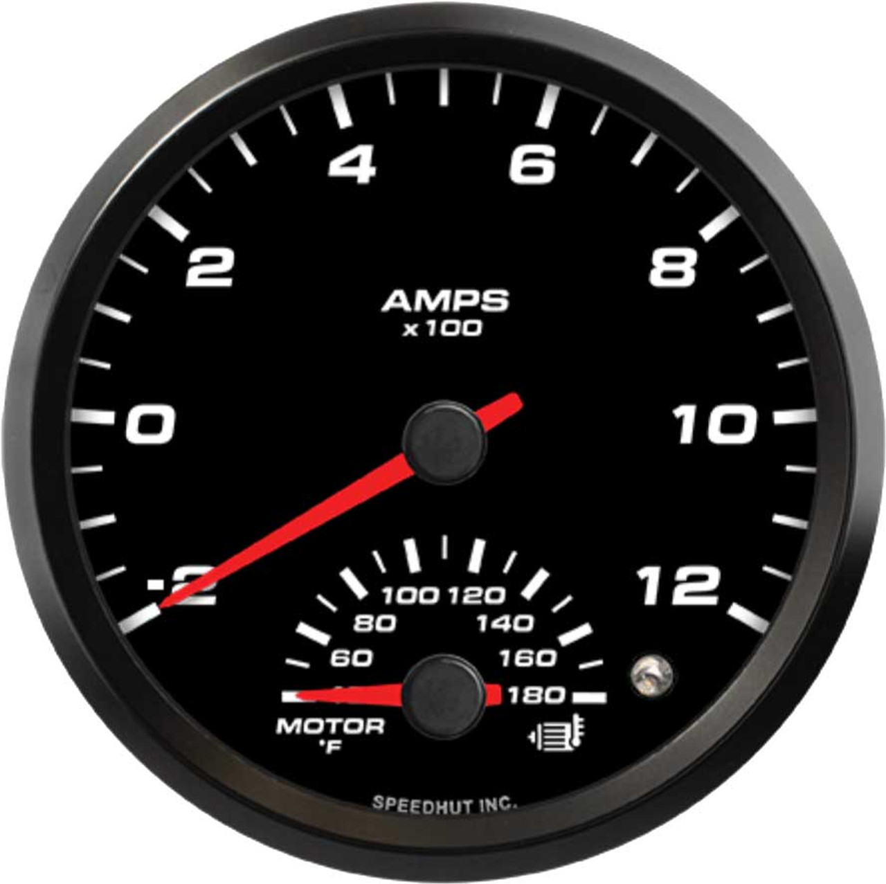 4" EV Dual Gauge (w/ warning) - Amp -200-1200 / Motor Temp 40-180F (AEM)