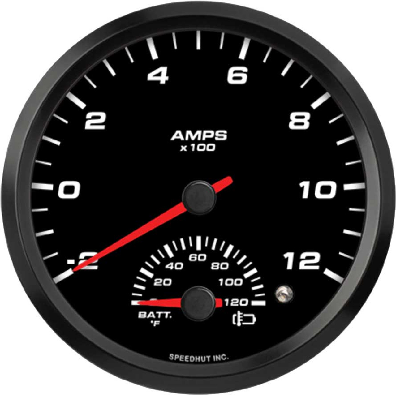 4-1/2" EV Dual Gauge (w/ warning) - Amp -200 to 1200 / Battery Temp 0-120F (AEM)