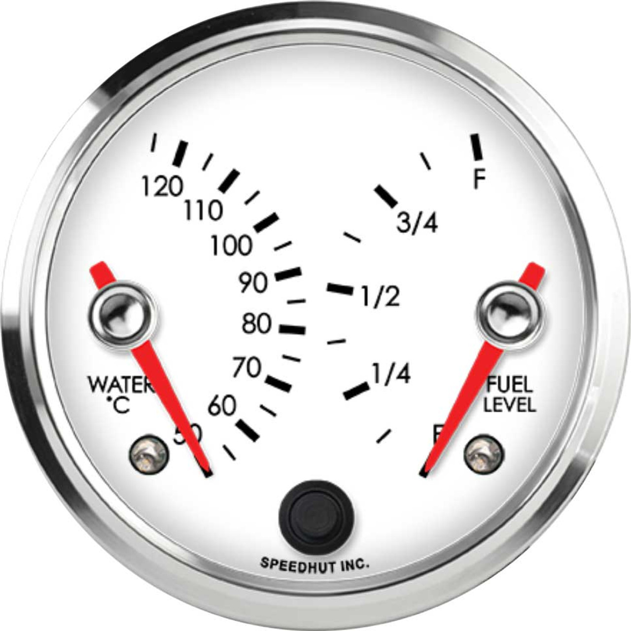 3-3/8" Classic Dual Gauge - Celsius Water Temp / Fuel Level