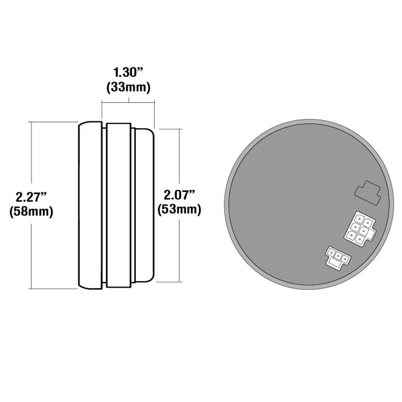 2-5/8" EV Battery Level / SOC Gauge 0-100% (w/ warning) (Orion)