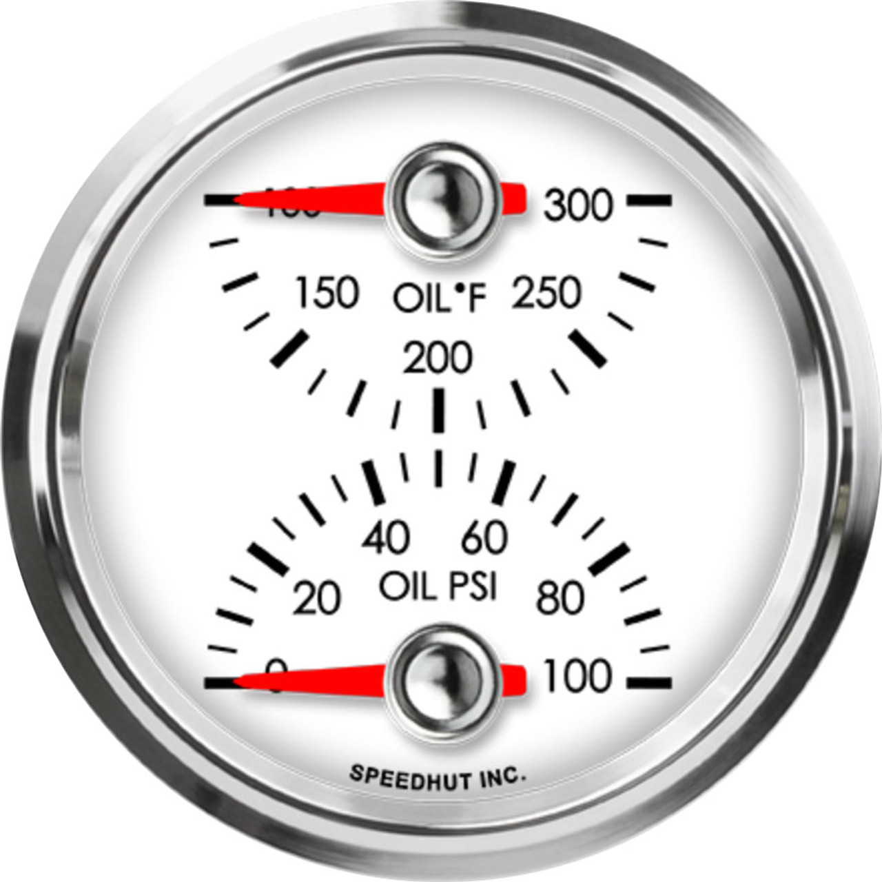 2-5/8" Dual Gauge - Oil Temp / Oil Pressure (top/bottom)