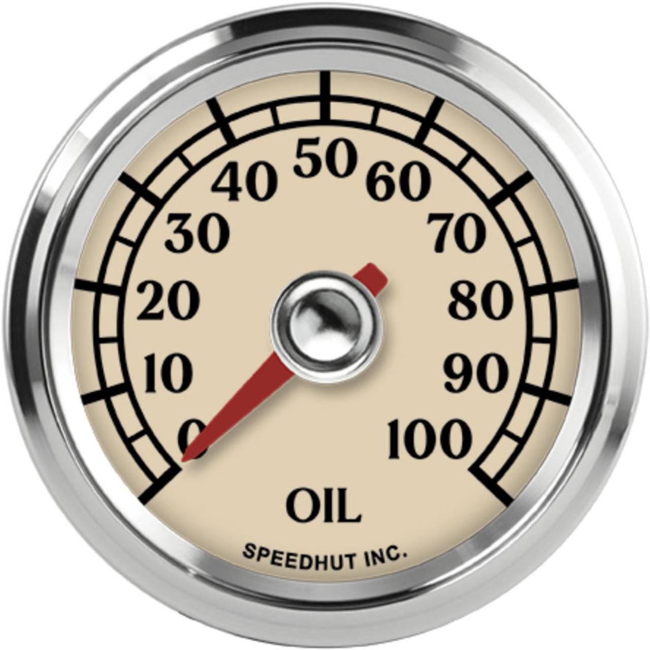 2-1/16" Classic Oil Pressure Gauge 100 psi - Antique Series 2-1/16" Classic Oil Pressure Gauge 100 psi - Antique Series