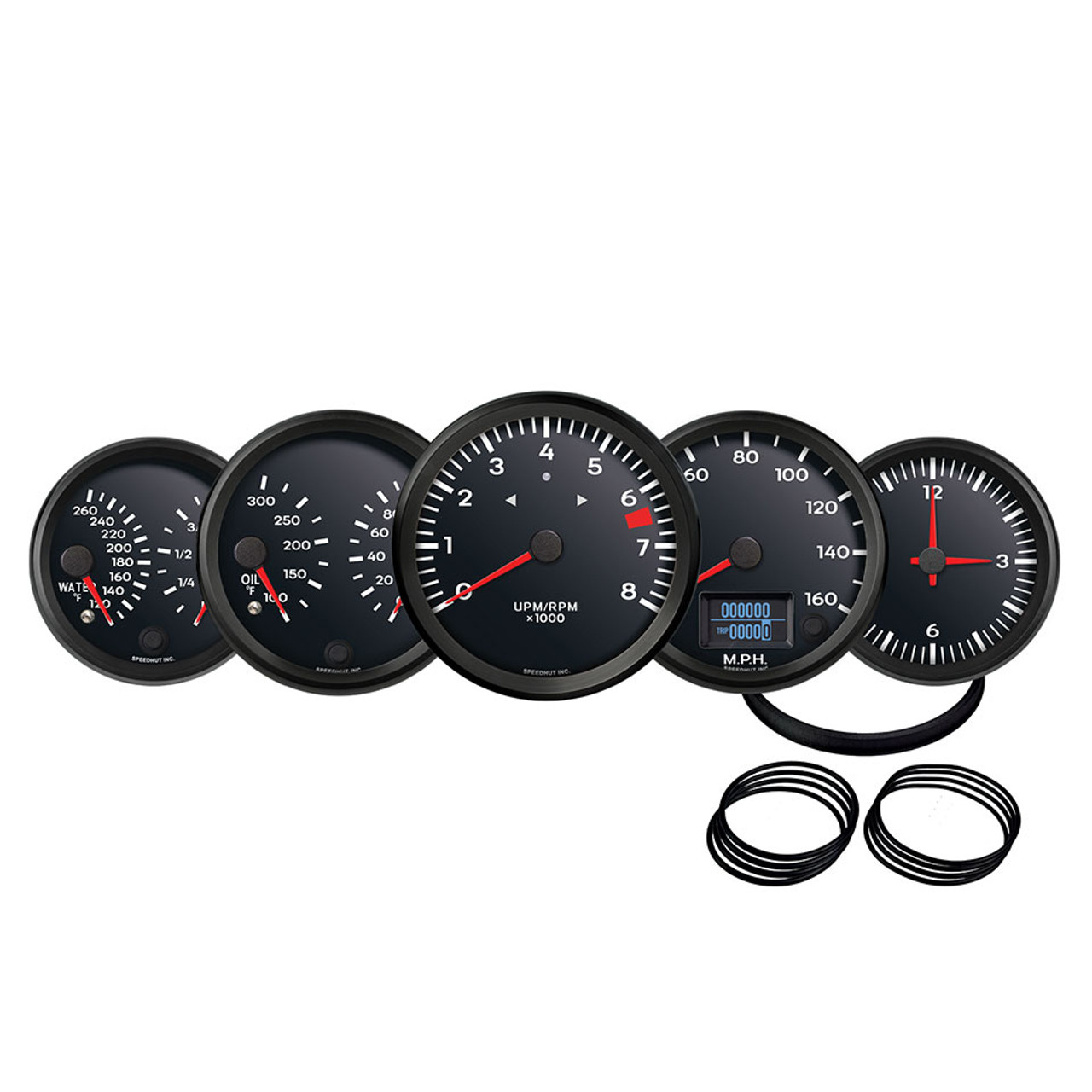 Porsche 911 Gauge Set | GPS Speedometer & Tachometer + Temp, Fuel, Oil Temp, Oil Psi, Clock Porsche 911 Gauge Set | GPS Speedometer & Tachometer + Temp, Fuel, Oil Temp, Oil Psi, Clock