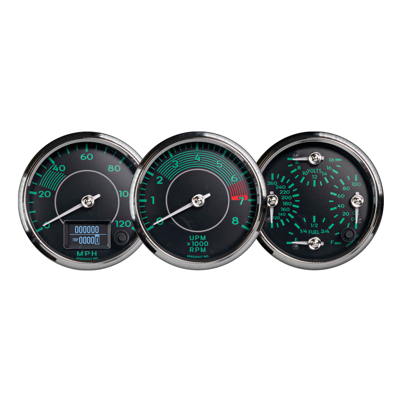 Porsche 356 Gauge Set | GPS Speedometer & Tachometer & Quad Porsche 356 Gauge Set | GPS Speedometer & Tachometer & Quad