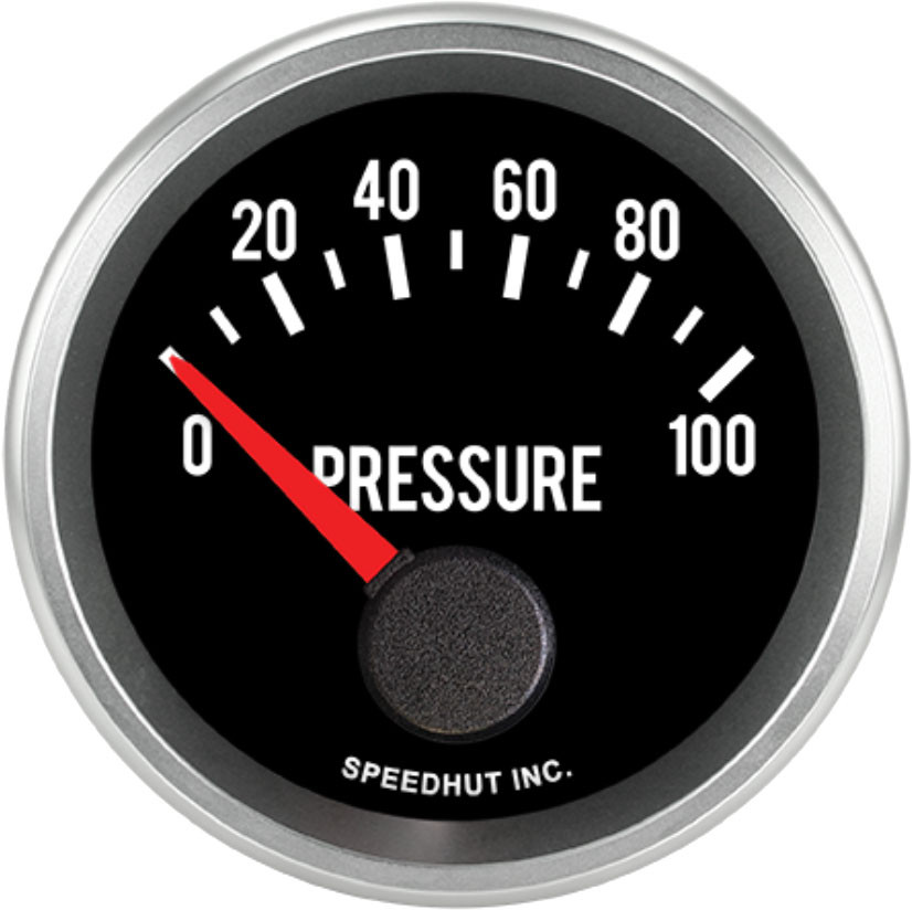 2-1/16" Oil Pressure Gauge | 0-100 psi | Chevy Chevelle Design
