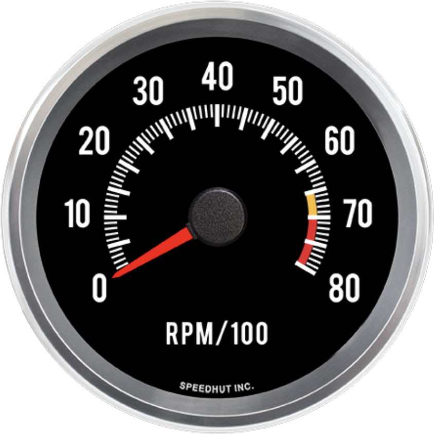 3-3/8" Classic Tachometer | 8K RPM | Chevy Chevelle Design