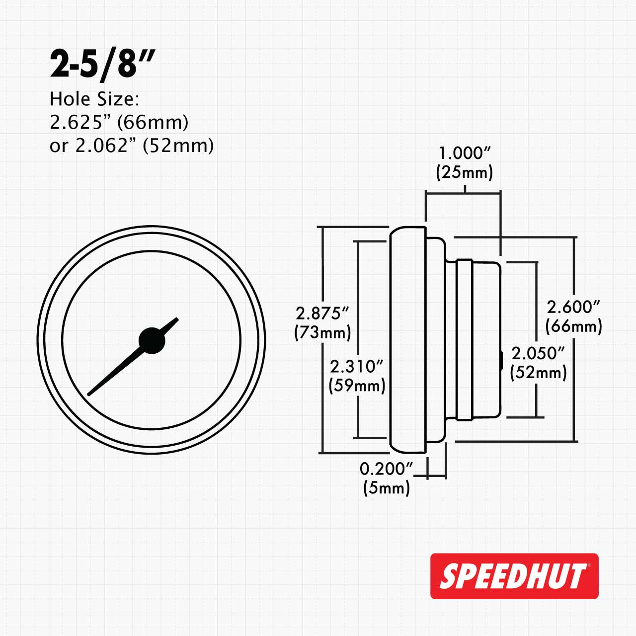 2-5/8" 2004-06 Ford GT Supercar Oil psi Gauge