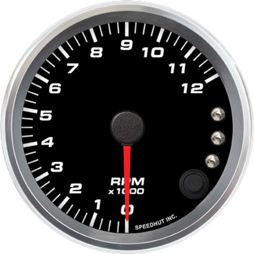 12.000 RPM Tachometer Black / White - CafeRacerWebshop.de