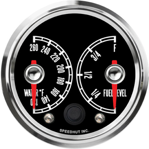 2-5/8" Dual Gauge - Water Temp / Fuel Level | Chevy Tri-Five Series 2-5/8" Dual Gauge - Water Temp / Fuel Level | Chevy Tri-Five Series