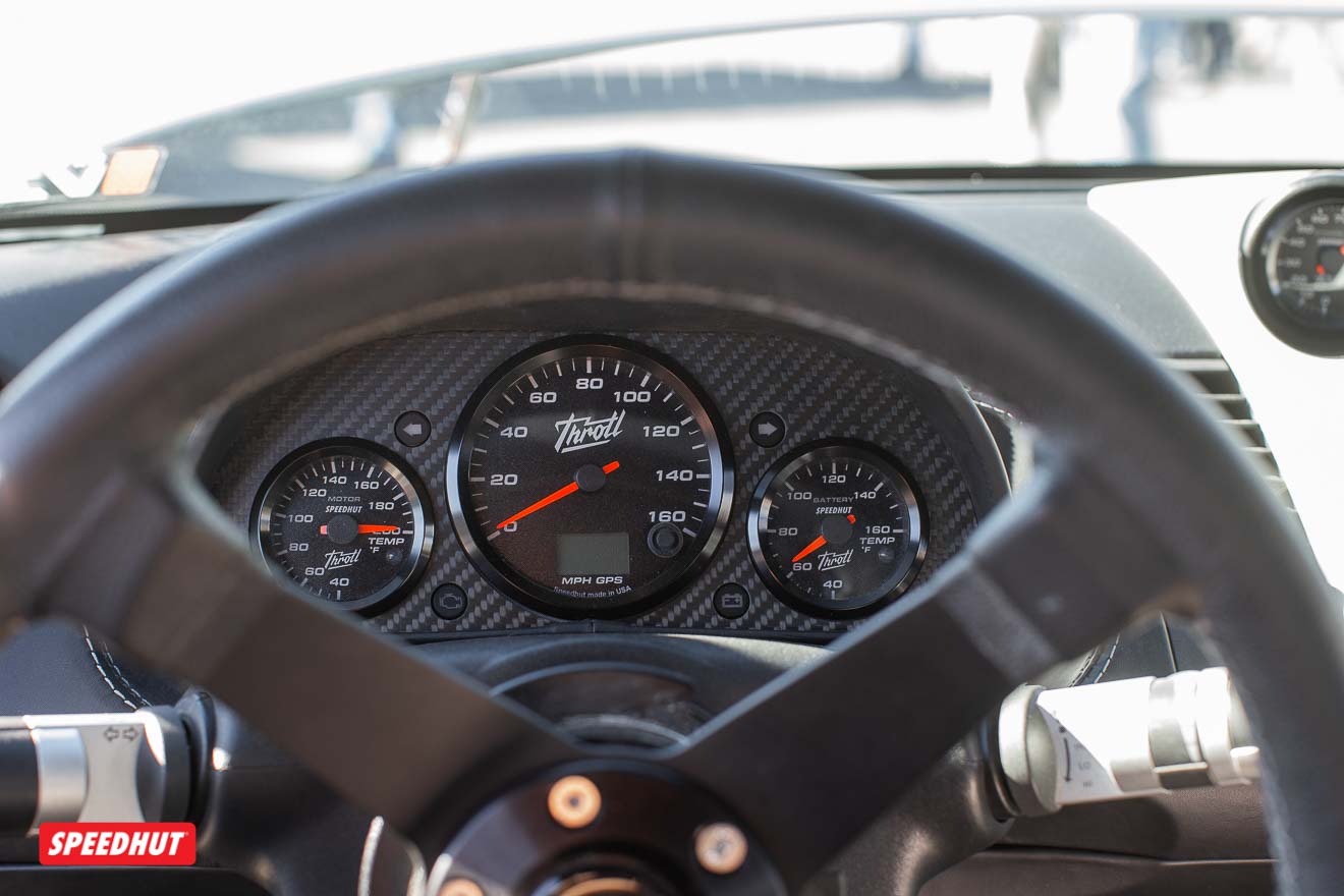 speedhut gauges in Tesla Swap Nissan 350Z