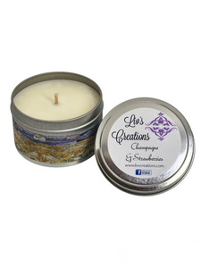 Candle Tins - Champagne & Strawberries  Candle Tins - Champagne & Strawberries