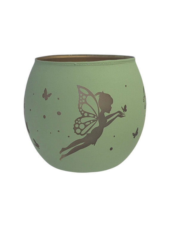 Tealight Candle Holder - Green Fairy