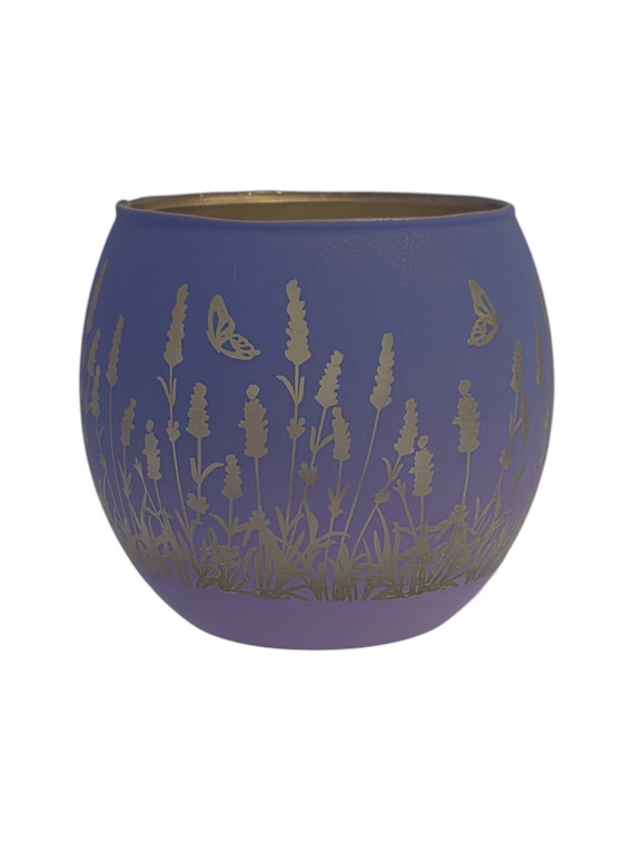 Tealight Candle Holder - Purple Fields