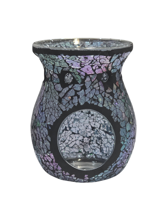 Mosaic Tealight Burner - Black/Silver