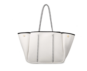 Tote White with white