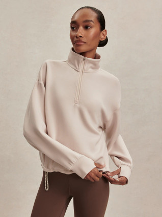 Sian Cropped Half-Zip Sweat Sian Cropped Half-Zip Sweat