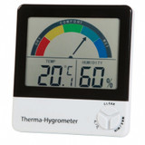 Therma-Hygrometer with comfort level indicator.