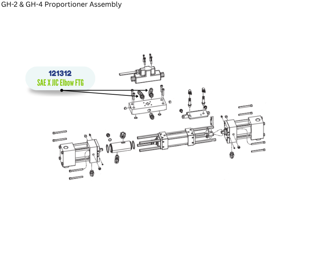 GRACO SAE X JIC ELBOW FITTING (121312)