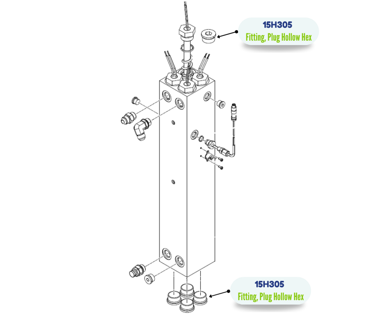 GRACO HOLLOW HEX PLUG FITTING (15H305)